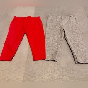 Carter's dark pink and Gray Kids Leggings